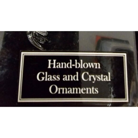 Hand Blown Clear Glass & Crystal 6" Reindeer Ornaments - Picture 9 of 9